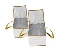 FELTECHELECTR Insulated Cake Cooler Bag 2pcs, Waterproof 8-inch Double-layer Non-woven Fabric Thermal Tote for Food, Reusable Insulated Grocery and Picnic Cooler Bags 30x30x27cm