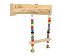 FELTECHELECTR Iron Triangular Bird Perch and Swing Platform Providing Physical Activity and Reducing Loneliness with Sturdy Design for Parrots Suitable for Parrot Cage