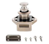 FELTECHELECTR Keyless Lock Rv Cabinet Lock Zinc Alloy Abs Silver for Cupboard and Cabinet Rust-Free Push Button Latch for Motorhome Boat Rv