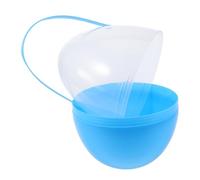 FELTECHELECTR Large Clear Easter with Handle Fillable Design for Boy Girl for Easter Hunt Supplies Holiday Decoration and Interactive Fun Reusable Transparent Container