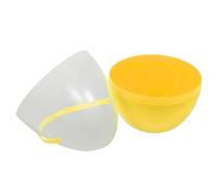 FELTECHELECTR Large Clear Easter with Handle Refillable and Reusable -shaped Buckets for Boy Girl Open Design for Easter Hunts and