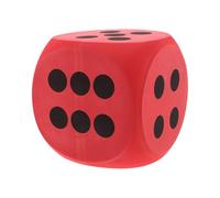 FELTECHELECTR Large Number Dice Rounded Edge Giant Dice Educational for Game for Events Board Game Dices White Eva