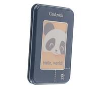 FELTECHELECTR Magnetic Phone Card Wallet Stand Display Soft Material Changeable Images Credit Card Pouch Portable for Daily Use
