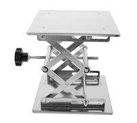 FELTECHELECTR Manual Laboratory Adjustable Jack Stand 200x200mm Stainless Steel Table Lift with Simple Operation and Space-saving Design for Lab Support