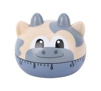 FELTECHELECTR Mechanical Cartoon Cooking Timer Countdown Time Reminder for Students, Battery-Free Kitchen Timer for Study and Baking, Cute Ox Style