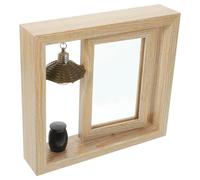 FELTECHELECTR Memorial Photograph Frame Wood Photo Frame with Metal and Iron Construction Chic Design Flat Bottom Stand on Desktop Stable Not Easy to Break for Departed Pets Ashes