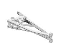 FELTECHELECTR Men's Golf Club Shaped Tie Clip in Silver Titanium Steel with Polished Finish, Compact Design Keeps Tie in Place, for Formal Occasions and Weddings, Gift for Golf Lovers