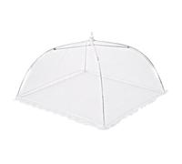 FELTECHELECTR Mesh Food Protectors 6pcs Food Cover Tent Umbrella Dome Shape Foldable Easy to Open and Close, Reusable Stainless Steel Frame in White for Kitchen and Pool Parties