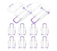 FELTECHELECTR Mini Suitcase Candy Boxes Stylish and Eye-catching Design Easy-to-open Clasp 12pcs Reusable Ps Material Party Favour Boxes for Travel-themed Parties and Event Planning