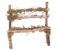 FELTECHELECTR Mini Wooden Chair Ornament Lifelike Garden Furniture Accessory for Dollhouse Miniature Scenes with Detailed Sanding and Coloring Realistic Scale Model Decoration for Fairy Garden