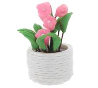 FELTECHELECTR Miniature Bonsai Plant Tiny Potted Plant for Dollhouse Decoration Delicate Scale Bonsai for Miniature Gardens and Photo Props Adds Ambience to Fairy Houses