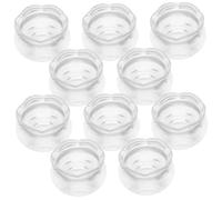FELTECHELECTR Miniature Fish Bowls 10pcs for Dollhouse Plastic Goldfish Tank Props for Study Room Decoration and DIY Scenes