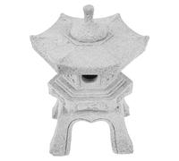 FELTECHELECTR Miniature Pagoda Lantern Statue in Sandstone Material, Asian Zen Garden Decoration for Balconies and Landscape, Tranquil Outdoor Fairy Garden Ornament Chinese Bonsai Style
