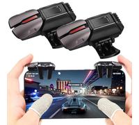 FELTECHELECTR Mobile Game Triggers with High-sensitivity Buttons and Breathable Finger Sleeves Elastic Clip Protection for Mobile Phone Gaming Performance and Comfort
