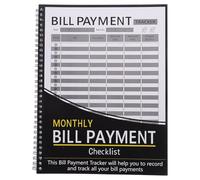FELTECHELECTR Monthly Bill Tracker Notebook for Personal Budgeting and Financial Tracking with Hardcover Paper, Checklist Payment System and Large Layout Monthly Expense Summary Section