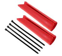 FELTECHELECTR Motorcycle Front Fork Boot Protector Set - Red Matte Plastic Shock Absorber Cover - Anti-Scratch Front Fork Guard for Off-Road Dirt Bikes and Motorcycles