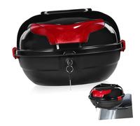 FELTECHELECTR Motorcycle Tail Box Hard Case Trunk Organizer Reflective Strip for Enhanced Safety and Easy Installation All-Weather Storage for Motorbike Luggage