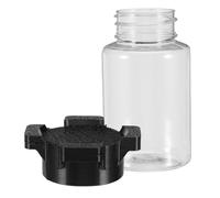 FELTECHELECTR Multi-port Reptile Water Bowl and Feeding Dish for Spiders, Ants, Crickets - Medium Black Plastic Hydration Tray for Small Pets and Insect Enclosures