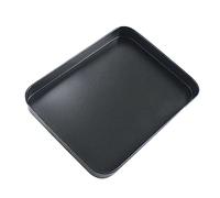 FELTECHELECTR Non Stick Carbon Steel Baking Tray for Oven Use Greaseproof Bakeware Pan Easy Clean Half Sheet for Cookies Bread Pizza Pancakes