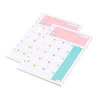 FELTECHELECTR Planner Paper Refills 45 Sheets Each 6 Holes A5 Size 2pcs Bright Colorful Design Easy Page Turning for Writing, Suitable for Spiral Notebook and Dairy Book