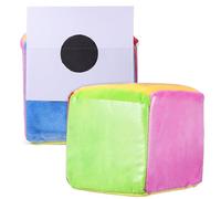 FELTECHELECTR Plush Pocket Dice Set 2 Pieces 10Cm Soft Sponge Dice with Plastic Film Insert for Classroom Learning Games and Story Cubes
