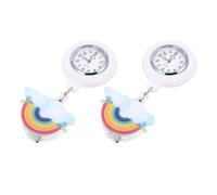 FELTECHELECTR Pocket Watch with Luminous Glow the Dark Feature for Nurses and Doctors Silicone Clip-on 2pcs Waterproof Design, Easy to Check Time, Pocket Watch for Healthcare Professionals