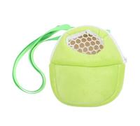 FELTECHELECTR Portable Hamster Bag with Breathable Mesh Sponge Soft Lining Adjustable Strap Light Green Small Animal Carrier for Travel Outings Suitable for Guinea Pigs Squirrels