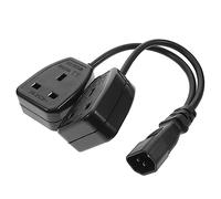 FELTECHELECTR Power Cable y Splitter Heavy Duty Extension Cord to Double Uk Cable Compatible for Use