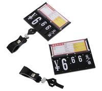 FELTECHELECTR Price Tag Clips Not Easy to Fall Off 2pcs Black Abs with Large Display Area and Clip-on Style, Supermarket Advertising Boards Color for Shopping Malls and Hypermarkets
