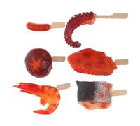 FELTECHELECTR Realistic Fake Food Model Lifelike Bbq Skewers Simulation for Party Props Kitchen Decor DIY Projects Barbecue Pretend