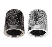 FELTECHELECTR Replacement Microphone Ball Head Mesh Grill with Plosive and Wind Noise Protection Metal Mic Cover for Wireless Mic for Recording Live Performances and Broadcasting