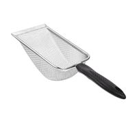FELTECHELECTR Reptile Sand Substrate Scoop Stainless Steel Featuring Black Mesh Sieve and Comfortable Handle for Bearded Dragon Hermit Crab Bedding Care