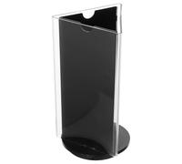 FELTECHELECTR Rotating Table Sign Holder 10X18.5Cm Vertical Menu Display Stand 3 Organic Sides for Restaurant Advertising and Business Card Display