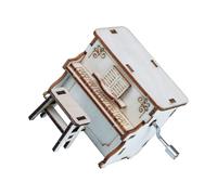 FELTECHELECTR ’s Hand Crank Wooden Music Box DIY Assembly, Educational Scientific Puzzle Plaything, Mechanical Jigsaw Musical Box for STEM Learning and Creative Play