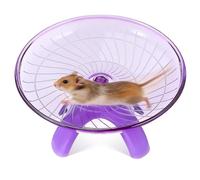 FELTECHELECTR Silent Flying Saucer Exercise Wheel Plastic round Healthy Exercise without Burr for Chinchillas and Little Mice Quiet Hamster Running Wheel