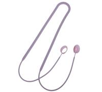 FELTECHELECTR Silicone Earphone Strap Anti-lost Neck Lanyard for Wireless Earbuds Comfortable Hanging Rope for Sports Running Yoga Fitness Accessory in Glow Purple