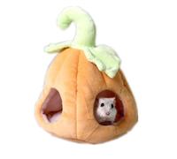 FELTECHELECTR Small Animal Bed Comfortable Warm Cotton and Plush Pet Cushion Pumpkin Shape for Hamster and Small Pets Suitable for Places You Want to Keep Clean