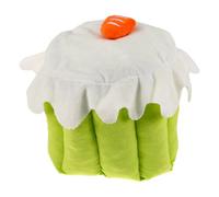 FELTECHELECTR Soft Fabric Winter Pet Nest for Small Pets and Ferrets, round Semi-enclosed Cozy Bed with No-bottom Structure, Private Green Hideaway for Guinea Pigs and Bunnies