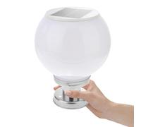 FELTECHELECTR Solar Outdoor Landscape Post Light 20cm White LED Globe with Base for Garden Fence and Patio Decorative Lighting Random Color