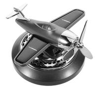 FELTECHELECTR Solar Powered Car Aromatherapy Air Freshener Abs Material Rotating Airplane Shape Dashboard Accessory Universal Fit Car Interior Decoration