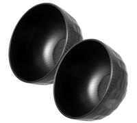 FELTECHELECTR Soup Bowls 2pcs Featuring and Practical Design Japanese Style with Lids Black Miso Soup Bowls for Serving Traditional Japanese Dishes at Home Or Restaurant