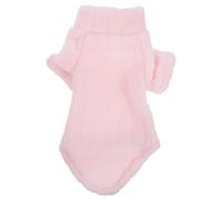 FELTECHELECTR Sphynx Cat Winter Coat Turtleneck and Sleeves Soft Coral Fleece Thermal Pet Clothes for Hairless Cats Warm M Size for Cold Weather