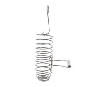 FELTECHELECTR Stainless Steel Spiral Squirrel Corn Holder with Perch Design Weather-resistant and Rust-free Bird Feeder for Garden and Bird Cage Use Hanging Foraging for Parrots