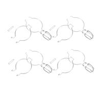 FELTECHELECTR Sturdy Stainless Steel Mason Jar Wire Clips Handles Wire Locking Storage Jar Wide Mouth Glass Jars Sealed Buckle Replacement