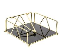 FELTECHELECTR Stylish Napkin Holder with Acrylic Base and Iron Frame, Practical Tissue Box Holder to Keep Napkins Clean and Dry, Unique Shape for Kitchens and Hotels