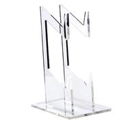 FELTECHELECTR Transparent Dual Game Controller Stand Organizer with Headphone Holder Desktop Rack for Pro Controller Display and Storage Use Gaming Accessories Holder