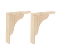 FELTECHELECTR Triangle Corner Brace 6 Inch Solid Wood Unfinished Shelf Brackets for Kitchen Books Plants Sturdy Wall Support