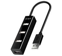 FELTECHELECTR Usb 2.0 Splitter Hub 4-port Plastic Usb Hub Adapter 1m Cable for Laptop and Desktop for Office and Home Use