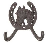 FELTECHELECTR Vintage with Smooth Polished Surface and Sturdy Design Cast Iron Horseshoe Wall Mounted Coat Hook for Hanging Coats and Towels in Living Rooms and Bathrooms