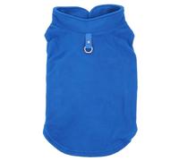 FELTECHELECTR Warm Polar Fleece Dog Vest for Puppies and Small Dogs, Solid Blue Pet Coat with Chic Design, for Walking Your Pet on Cold Weather Days
